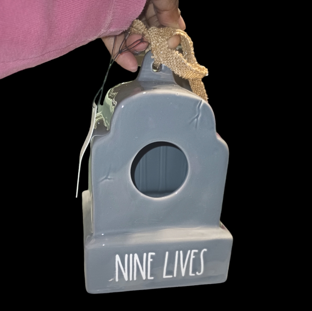 Rae Dunn Halloween 9 Lives Birdhouse